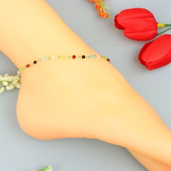 "Handmade Anklet – A Stylish Choice for Women, Thoughtful Gift Idea, EVCH1409 - Picture 1 of 10